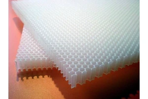 A new thermoplastic honeycomb sandwich panel is developed